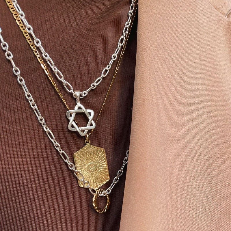 שרשרת מגן דוד גדול - SAPIRZ Jewelry